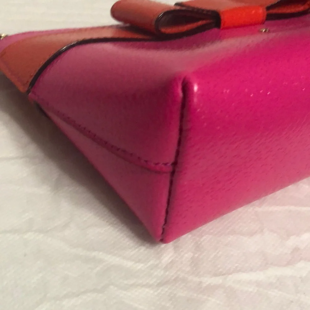 kate spade Pink & Red Bow Accent Wristlet Pouch